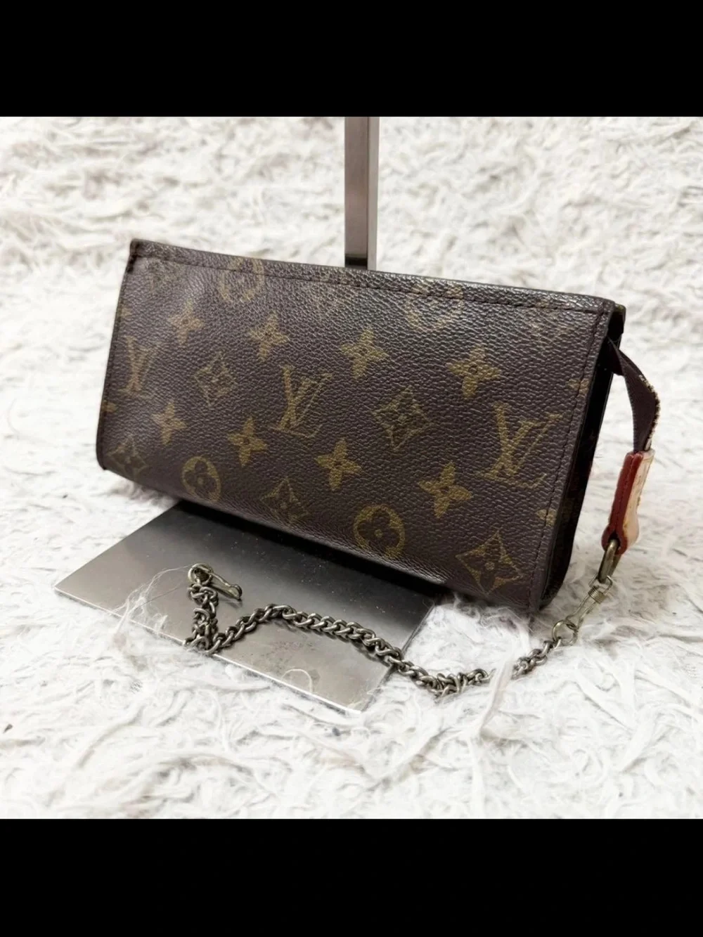 Louis Vuitton Monogram Mini Chain Wallet in Brown